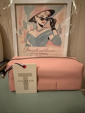 Ted Baker Pale Pink Structured Cosmetic Pouch